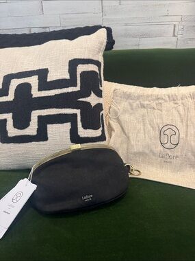 Jobanane Parisian Chic Black Bag with Orange Lining